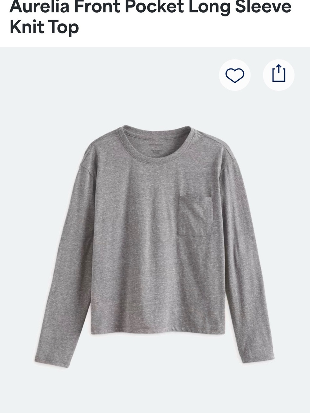 Aurelia Kids' Long Sleeve Pocket Tee - Gray